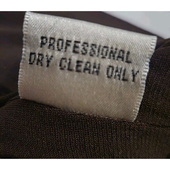 Vintage Chetta B Tiered Long Gown Women's 4 Brown Gold Silk Formal Y2k - Picture 9 of 9